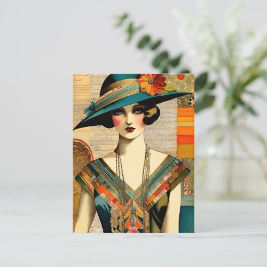  Mode Vrouw Briefkaart (Staand voorkant)