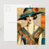  Mode Vrouw Briefkaart (Voorkant / Achterkant)