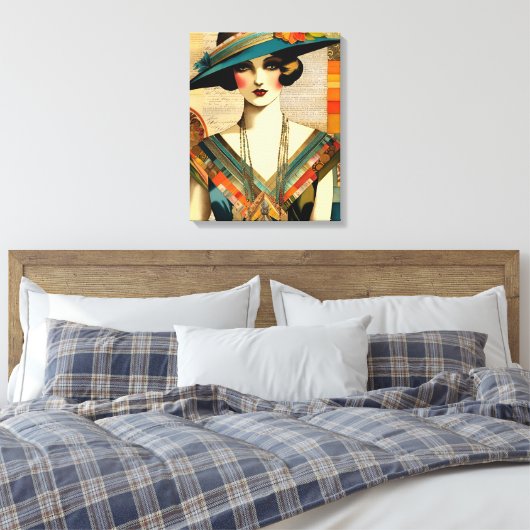 Mode Vrouw Canvas Afdruk (Insitu (Slaapkamer))