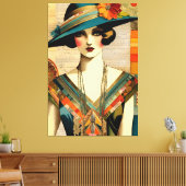 Mode Vrouw Canvas Afdruk (Insitu (Woonkamer))