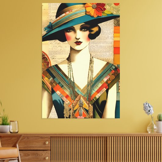 Mode Vrouw Canvas Afdruk (Insitu (Woonkamer))