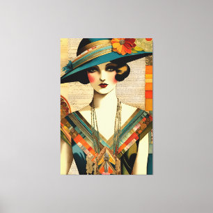 Mode Vrouw Canvas Afdruk
