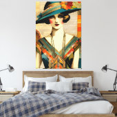 Mode Vrouw Canvas Afdruk (Insitu (Slaapkamer))