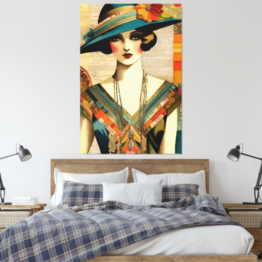 Mode Vrouw Canvas Afdruk (Insitu (Slaapkamer))