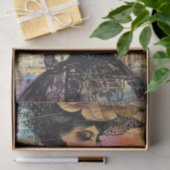 MODE VROUW DECOUPAGE TISSUEPAPIER (Geschenk)