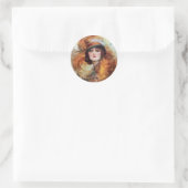  Mode Vrouw Flapper 1920 Ronde Sticker (Tas)