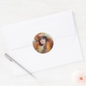  Mode Vrouw Flapper 1920 Ronde Sticker (Envelop)