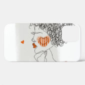 Mode Vrouw: Grafische zwarte lijnen Case-Mate iPhone Case (Achterkant (horizontaal))