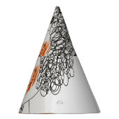 Mode Vrouw: Grafische zwarte lijnen Feesthoedjes (Rechts)