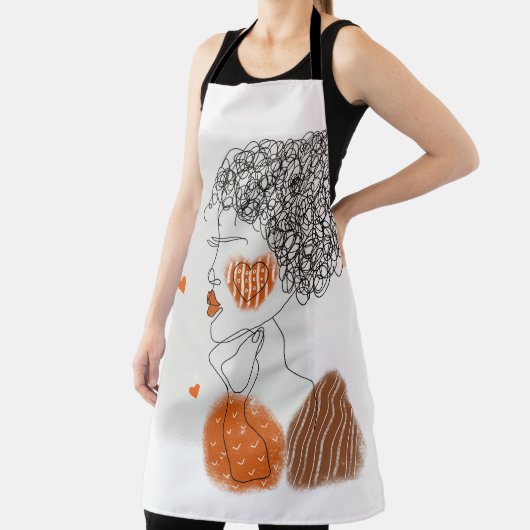 Mode Vrouw: Grafische zwarte lijnen Schort (Insitu)