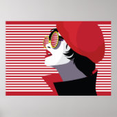 Mode vrouw in stijl pop kunst. poster (Voorkant)