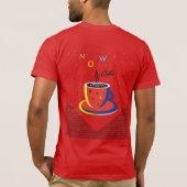 Mode vrouw met koffiekopje T-Shirt (Achterkant)