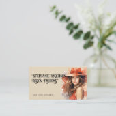 Mode vrouw Waterverf stijl Visitekaartje (Staand voorkant)