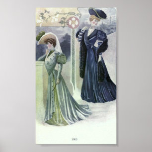 Mode  vrouwen 1900 poster