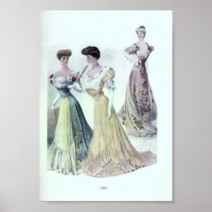 Mode  vrouwen 1900 poster