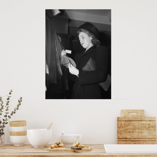 Mode vrouwen, jaren veertig poster (Keuken)