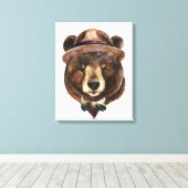 Mode waterverf Beer Canvas Afdruk (Insitu (Houten vloer))