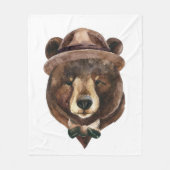 Mode waterverf Beer Fleece Deken (Voorkant)