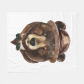 Mode waterverf Beer Fleece Deken (Voorkant (Horizontaal))