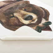 Mode waterverf Beer Sherpa Deken (3/4)