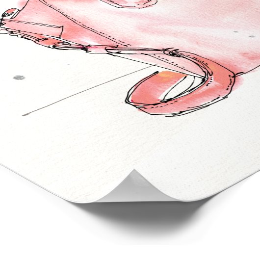 Mode waterverf | Nu kopen-droog later Poster (Hoek)