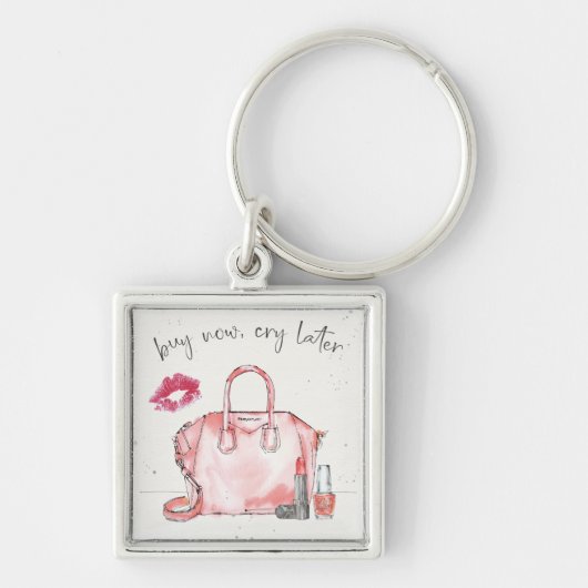 Mode waterverf | Nu kopen-droog later Sleutelhanger (Voorkant)