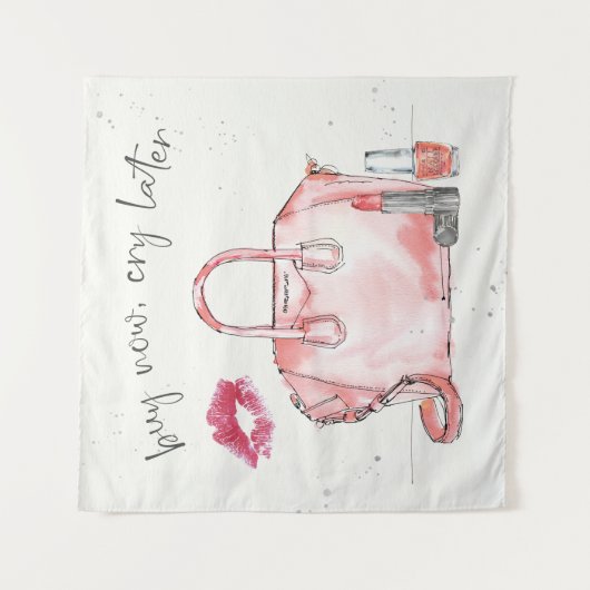 Mode waterverf | Nu kopen-droog later Wandkleed (Voorkant)