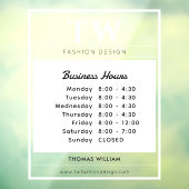 Mode Werkuren Wit Semi-transparant Raamsticker (Vel 3)