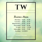 Mode Werkuren Zwart Transparant Raamsticker (Vel 3)