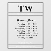 Mode Werkuren Zwart Transparant Raamsticker (Vel)