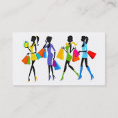 Mode Winkelende meisjes Illustratie Visitekaartje (Achterkant)