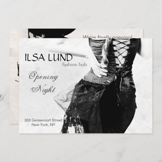 Mode Winkelopening nacht Kaart (Voorkant / Achterkant)