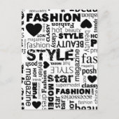 Mode Word Collage Vector Illustratie - alt Briefkaart (Voorkant)