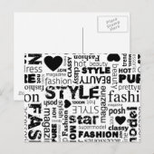 Mode Word Collage Vector Illustratie - alt Briefkaart (Voorkant / Achterkant)