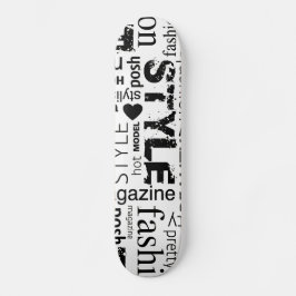 Mode Word Collage Vector Illustratie - alt Skateboard