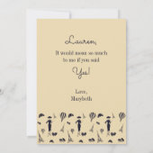  Mode wordt mijn Bloemenmeisje-kaart Kaart (Achterkant)