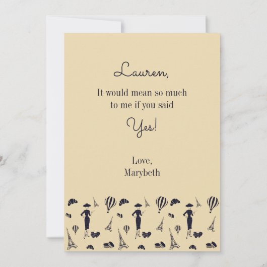 Mode wordt mijn Bloemenmeisje-kaart Kaart (Achterkant)