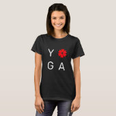 Mode Yoga Hart Bloem T-shirt (Voorkant volledig)