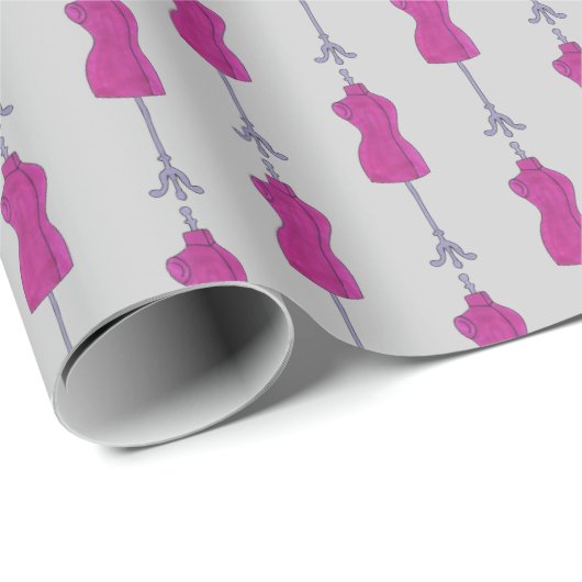 Mode zaaigoed Mannequin Dressform Cadeaupapier (Rol Hoek)