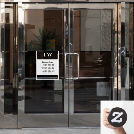 Mode Zakelijke uren Wit Semi-transparant  Raamsticker (Kantoordeur)