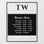 Mode Zakelijke uren Zwart Semi-transparant Raamsticker (Vel)