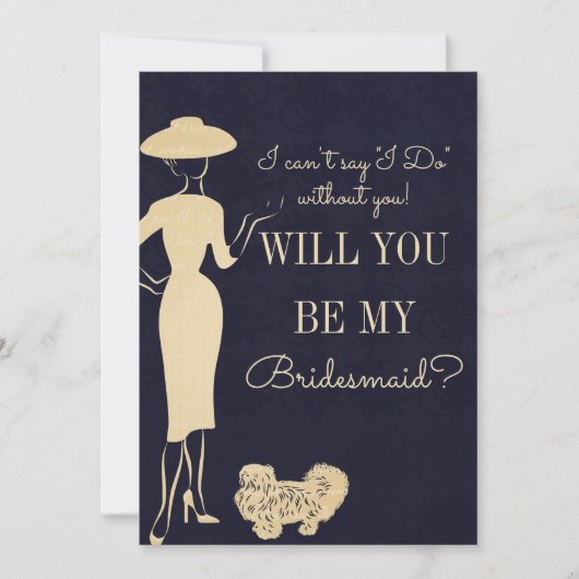 Mode zal je mijn Bridesmaïde Kaart zijn (Voorkant)