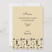  Mode zal je mijn Bridesmaïde Kaart zijn (Achterkant)