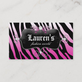 Mode Zebra juwelen Modern Roze Visitekaartje