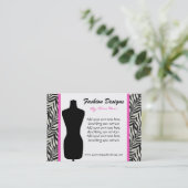 Mode Zebra Print Visitekaartje (Staand voorkant)