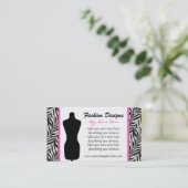 Mode Zebra Print Visitekaartje (Staand voorkant)