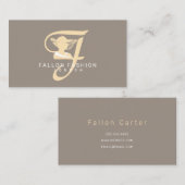 Mode, zeemleder, verandering van naaiwerk visitekaartje (Voorkant / Achterkant)