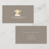 Mode, zeemleder, verandering van naaiwerk visitekaartje (Voorkant / Achterkant)