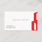 Mode, zeemleder, verandering van naaiwerk visitekaartje (Achterkant)