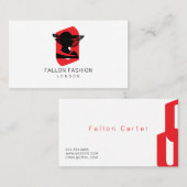 Mode, zeemleder, verandering van naaiwerk visitekaartje (Voorkant / Achterkant)